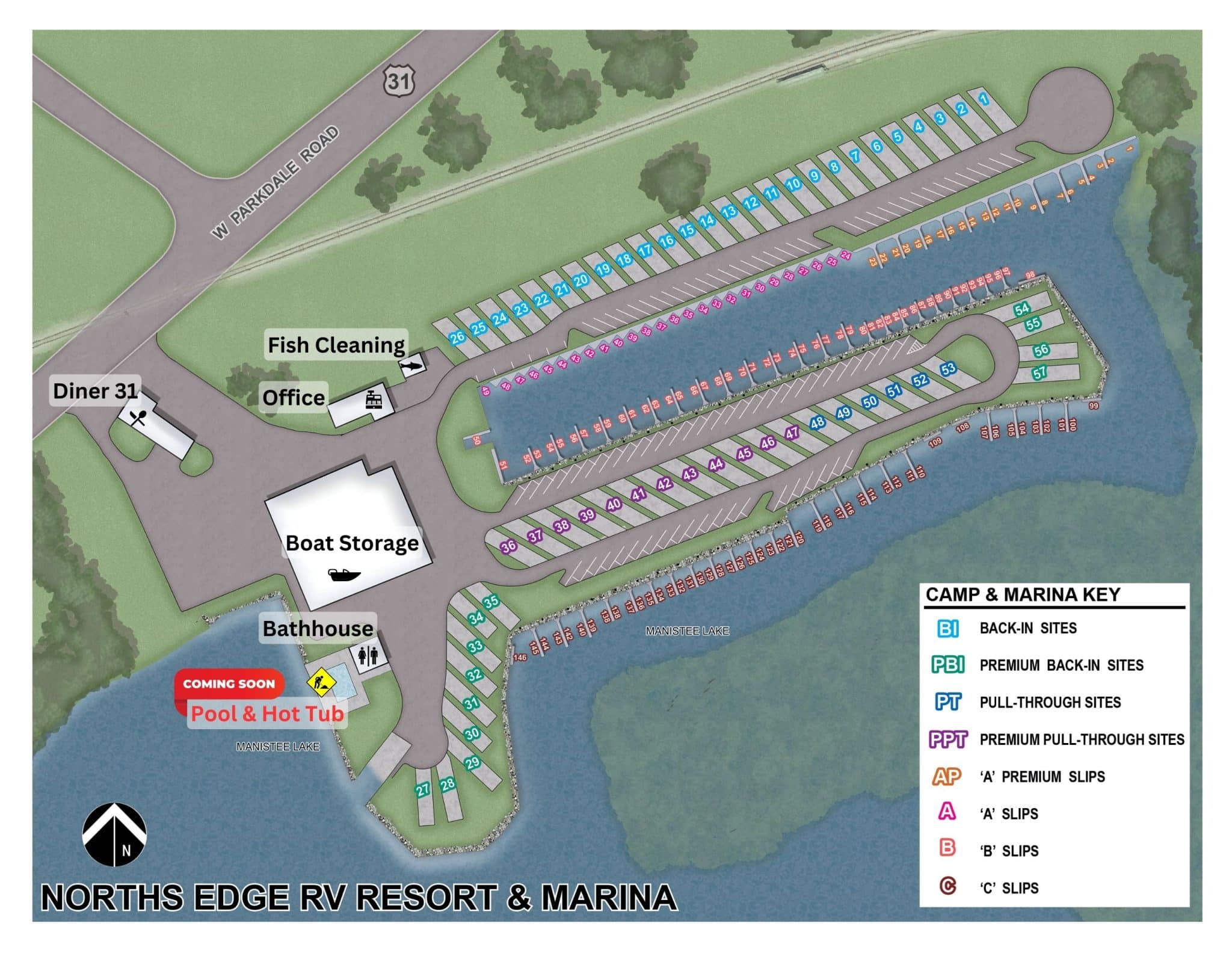 Resort Map – North's Edge RV Resort & Marina